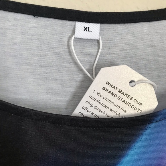 NWT Sunshine Rainbow Streak top XL - Picture 6 of 10